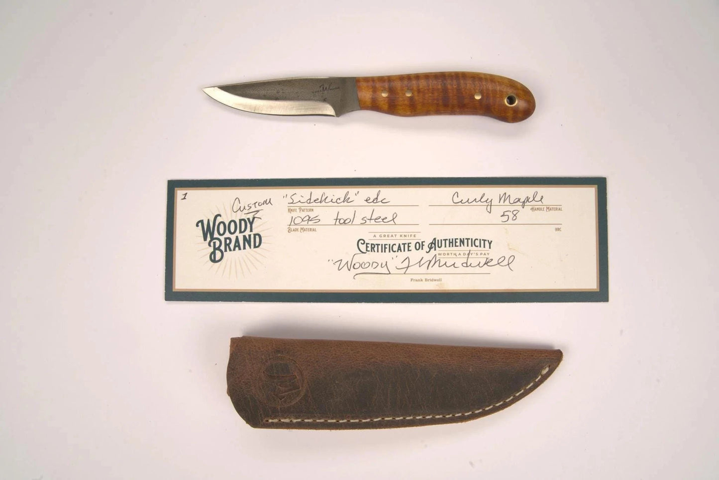 Woody Handmade Cutlery 7" Sidekick EDC Woody Handmade Cutlery Knives Rivers and Glen Trading Co