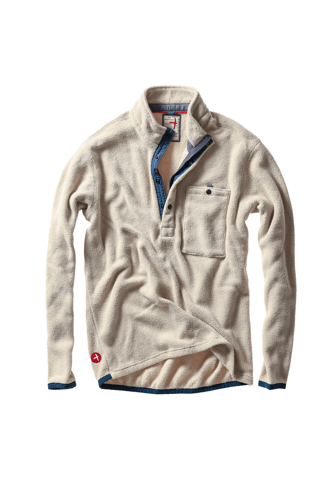Relwen Terry Snap-Zip Mock Relwen Biscuit / XXL Men's Pullovers Rivers and Glen Trading Co