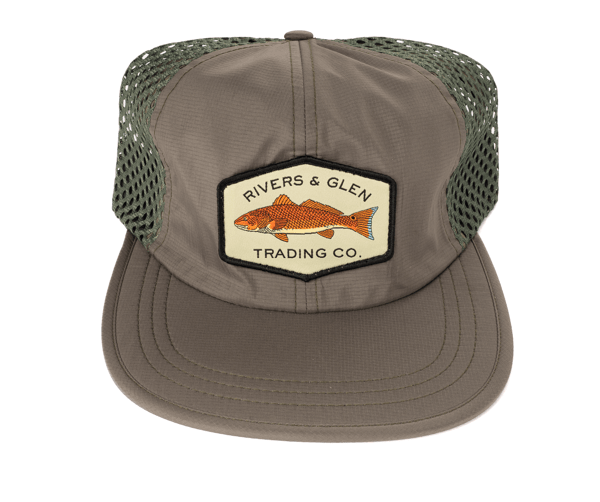 R&G Mesh Redfish Hat (Olive) Rivers and Glen Trading Co. Hats CP Green Headwear Rivers and Glen Trading Co