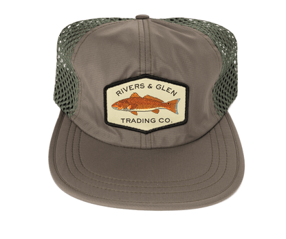 R&G Mesh Redfish Hat (Olive) Rivers and Glen Trading Co. Hats CP Green Headwear Rivers and Glen Trading Co
