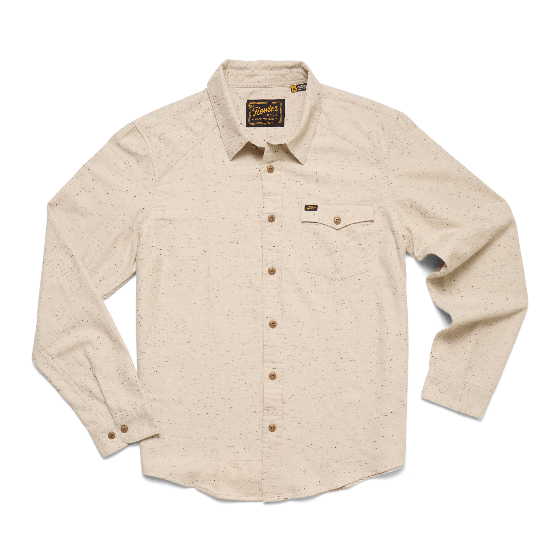 Howler Brothers La Grange Lightweight Flannel Howler Brothers Speckled Sand / XL Men's Long Sleeve Button Down Shirts Rivers and Glen Trading Co