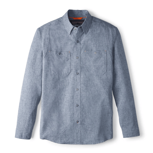 Orvis Tech Chambray Workshirt Orvis Men's Long Sleeve Button Down Shirts Rivers and Glen Trading Co