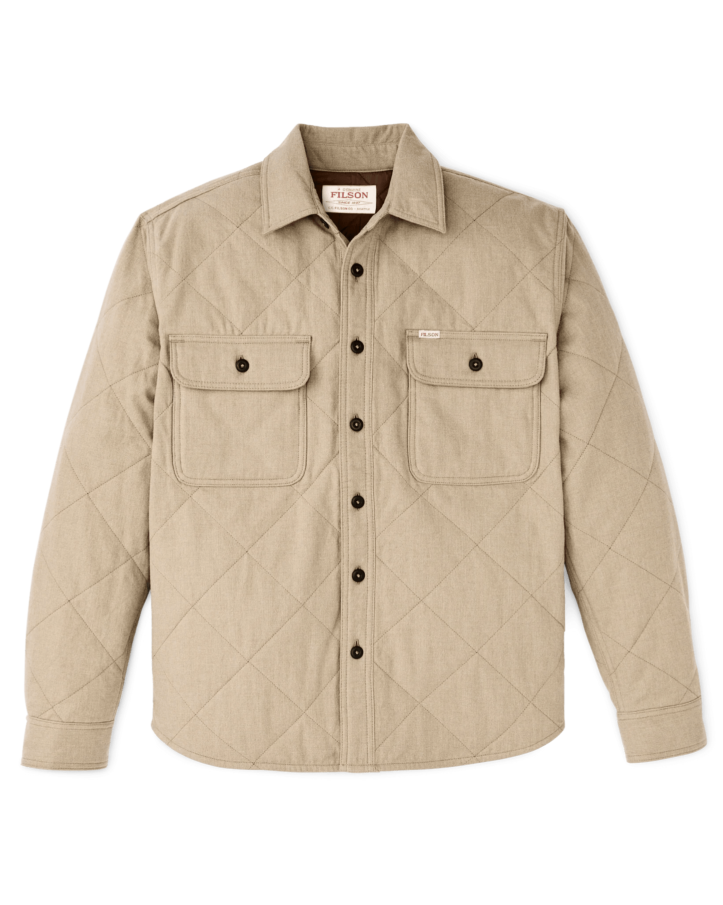 Filson Insulated Flannel Shirt Filson Warm Khaki / L Men's Long Sleeve Button Down Shirts Rivers and Glen Trading Co