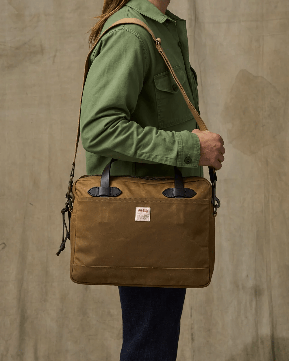 Filson Tin Cloth Compact Briefcase Filson Luggage Rivers and Glen Trading Co