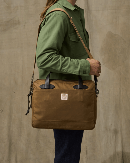 Filson Tin Cloth Compact Briefcase Filson Luggage Rivers and Glen Trading Co