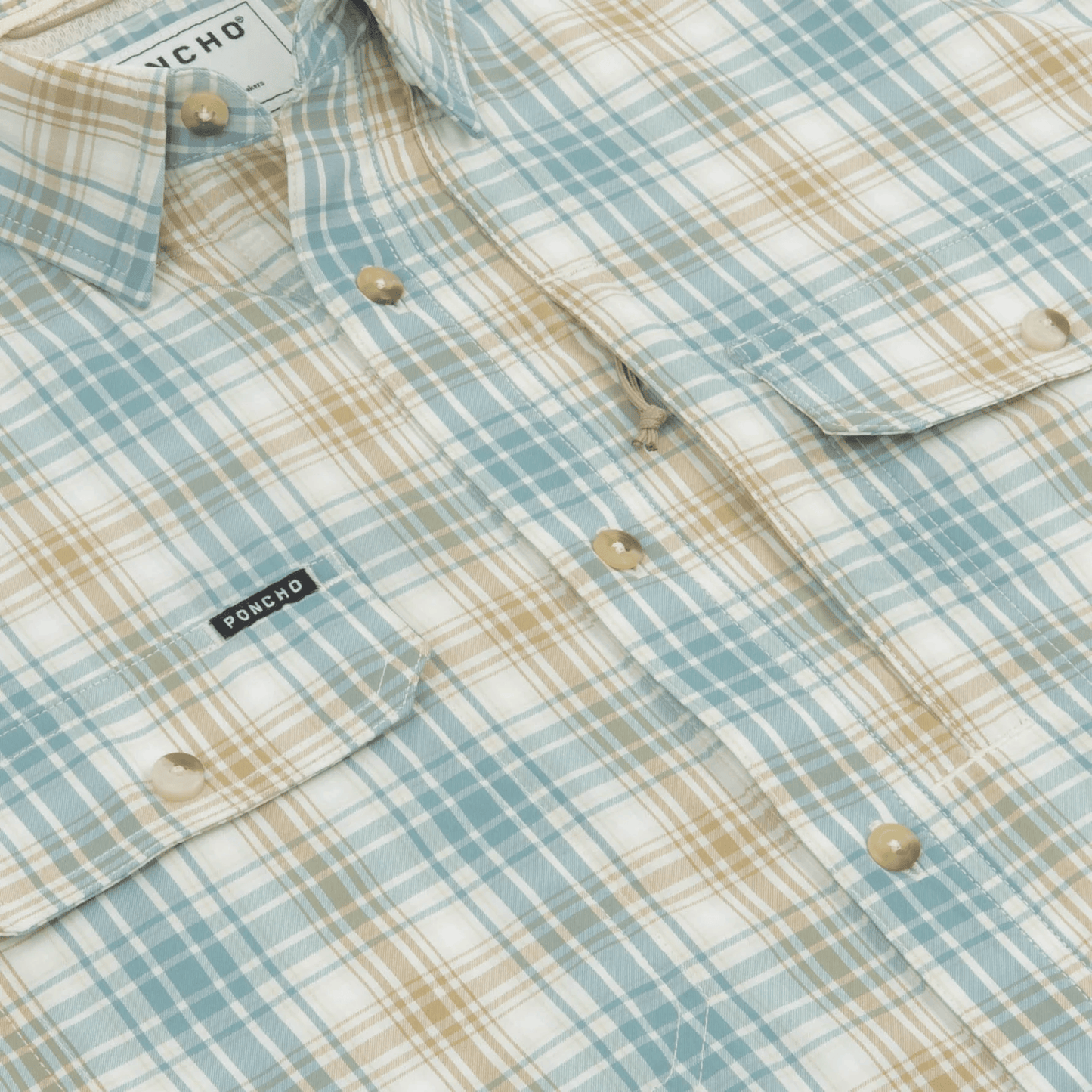 Poncho The Nervous Water Poncho Men's Long Sleeve Button Down Shirts Rivers and Glen Trading Co