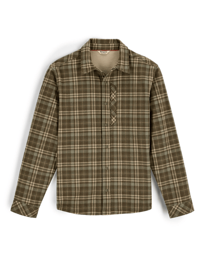 Simms Coldweather Shacket Simms Schooner Plaid: Loden / L Men's Long Sleeve Button Down Shirts Rivers and Glen Trading Co