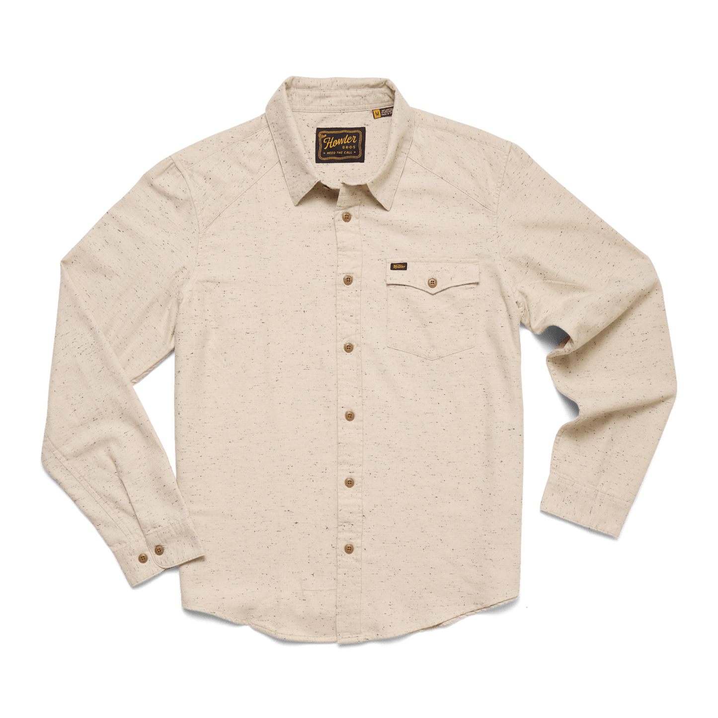 Howler Brothers La Grange Lightweight Flannel Howler Brothers Speckled Sand / M Men's Long Sleeve Button Down Shirts Rivers and Glen Trading Co