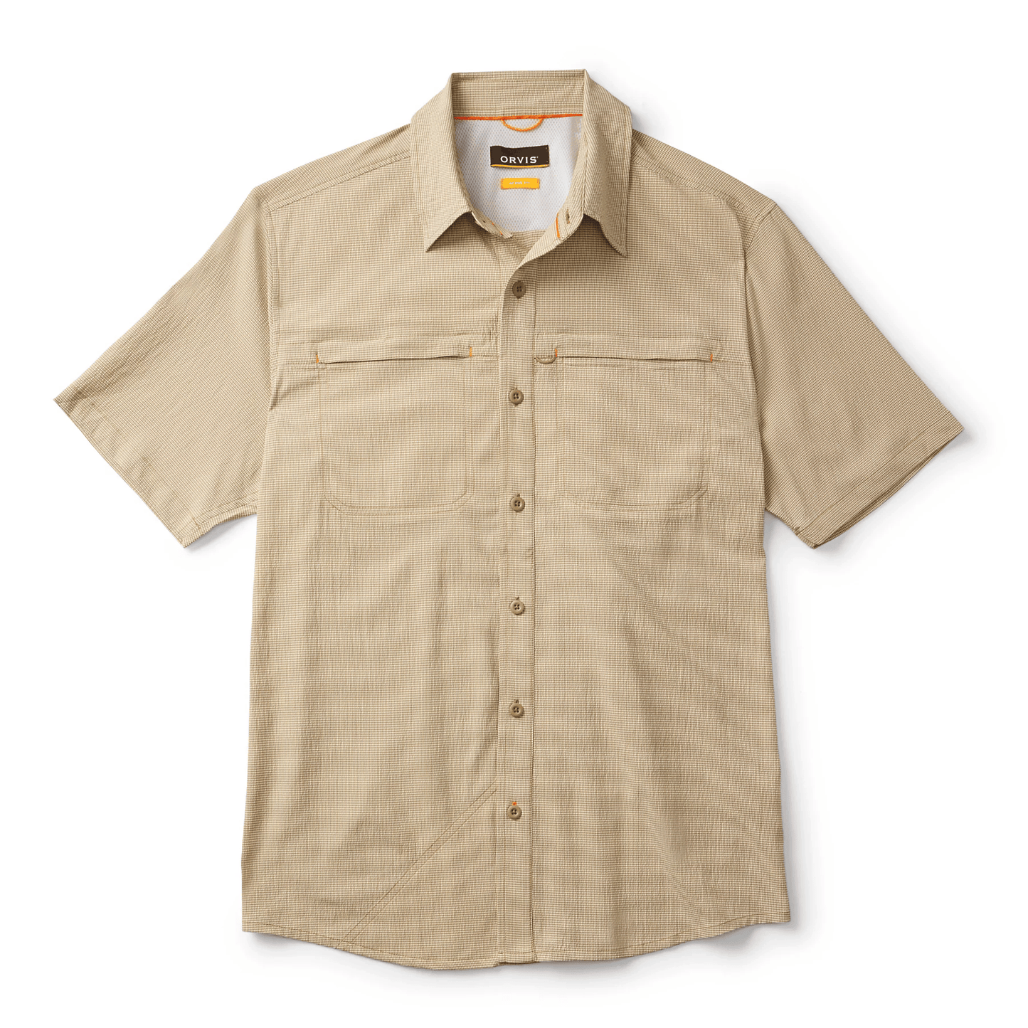 Orvis Men's Short-Sleeved Open Air Caster Orvis Khaki/Snow / MD Men's Short Sleeve Button Down Shirts Rivers and Glen Trading Co