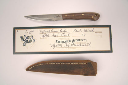 Woody Handmade Cutlery Upland Game Knife Woody Handmade Cutlery Black Walnut (2) Knives Rivers and Glen Trading Co