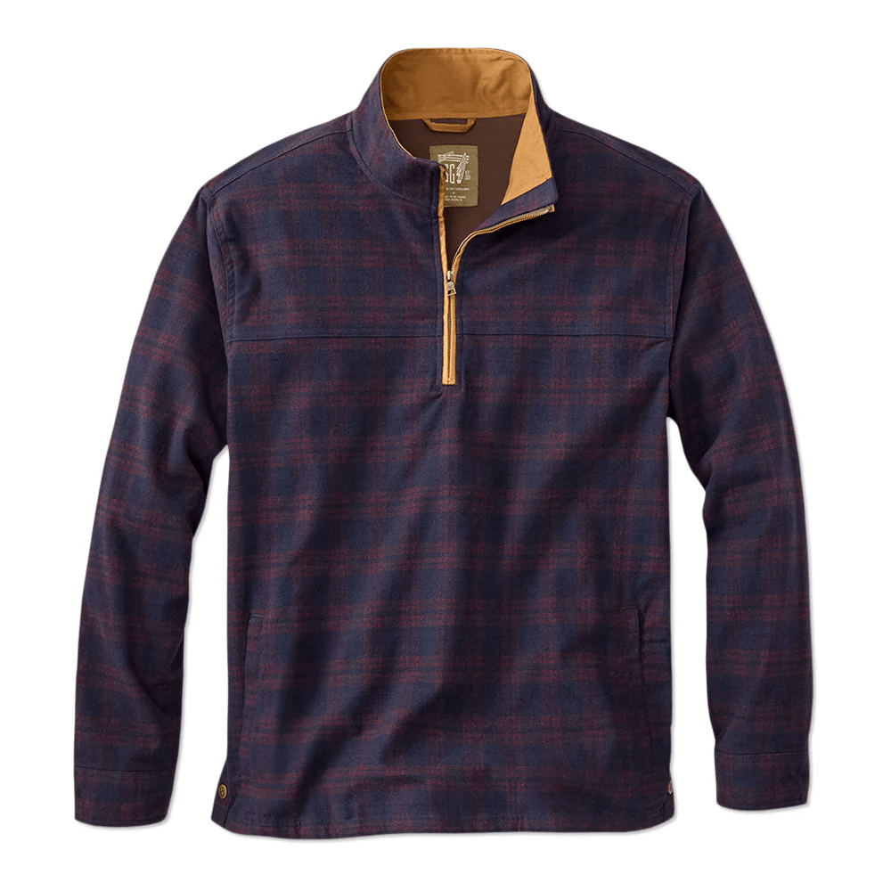 TSG Thames Flannel Pullover TSG Navy/Maroon Plaid / M Men's Pullovers Rivers and Glen Trading Co