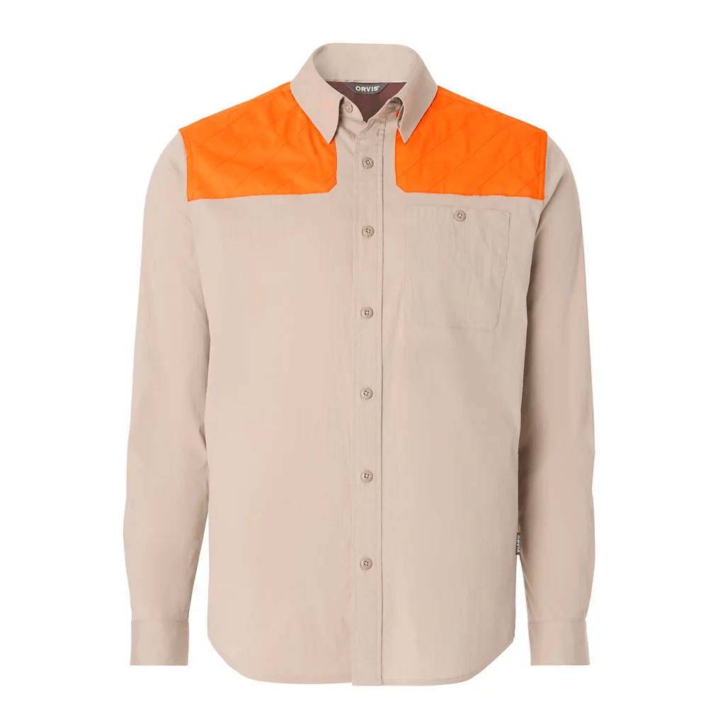 Orvis Men’s Featherweight Long-Sleeve Shooting Shirt Orvis Blaze Sand / L Men's Long Sleeve Hunting Shirts Rivers and Glen Trading Co