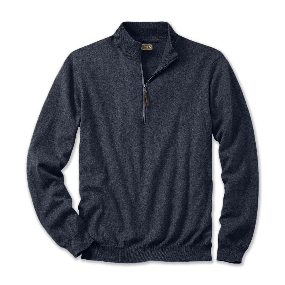 TSG Fraser Cashmere Sweater TSG Royal Navy / XXL Men's Sweaters Rivers and Glen Trading Co