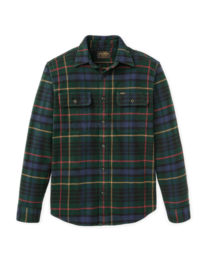 Filson Vintage Flannel Work Shirt Filson Green/Navy Plaid / L Men's Long Sleeve Button Down Shirts Rivers and Glen Trading Co