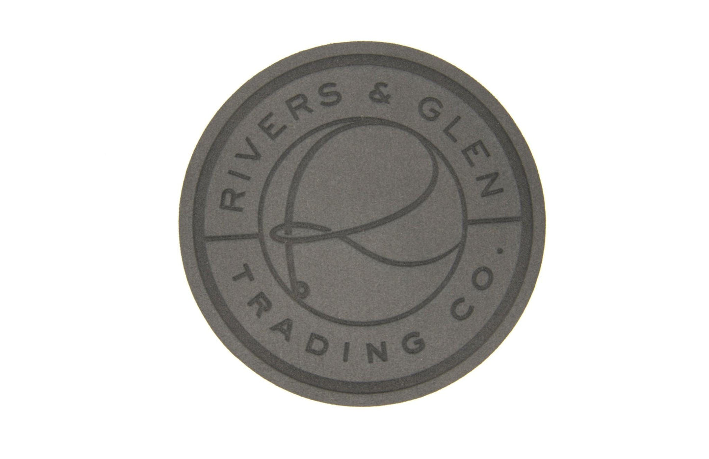 R&G Boat Patch (Round R) Wedge Dark Grey Fly Patch Rivers and Glen Trading Co