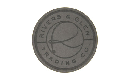 R&G Boat Patch (Round R) Wedge Dark Grey Fly Patch Rivers and Glen Trading Co