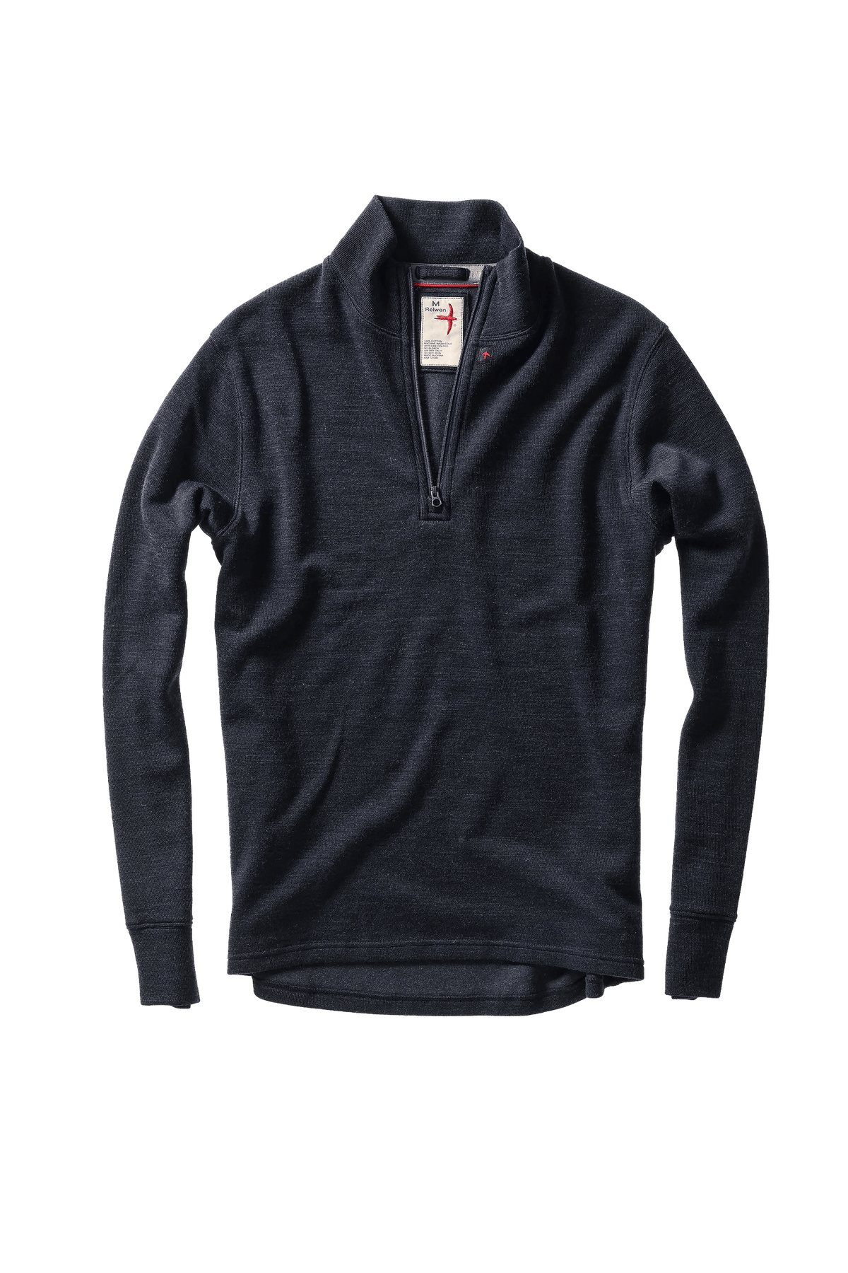 Relwen Wool/Cttn Quarter-Zip Relwen Dark Navy / XL Men's Pullovers Rivers and Glen Trading Co