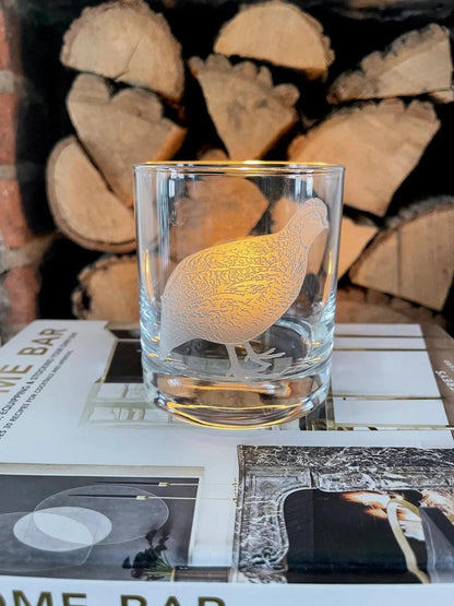 The Thom Glass Set: Quail J Earl & Sons Glassware Rivers and Glen Trading Co