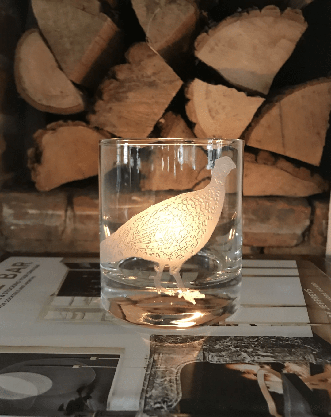 The JEP Glass Set: Pheasant J Earl & Sons Glassware Rivers and Glen Trading Co