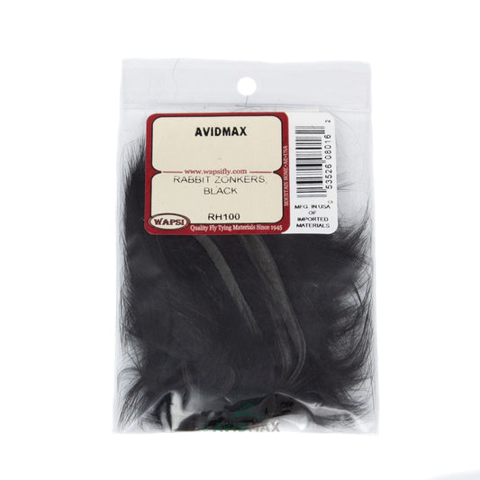 RABBIT ZONKERS Wapsi BLACK Fly Tying Rivers and Glen Trading Co