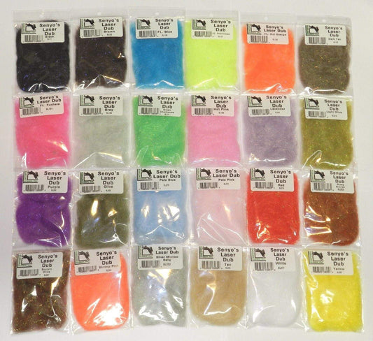 Senyo's Laser Dub Hareline Dubbin Fl. Fuchsia Fly Tying Rivers and Glen Trading Co
