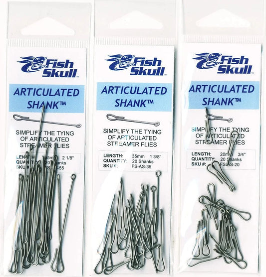 Fish Skull Articulated Shanks Flymen Fishing Company 20mm Fly Tying Rivers and Glen Trading Co