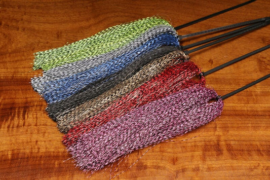 Micro Barred Voodoo Fibers Hareline Dubbin Black Barred Orange Fly Tying Rivers and Glen Trading Co