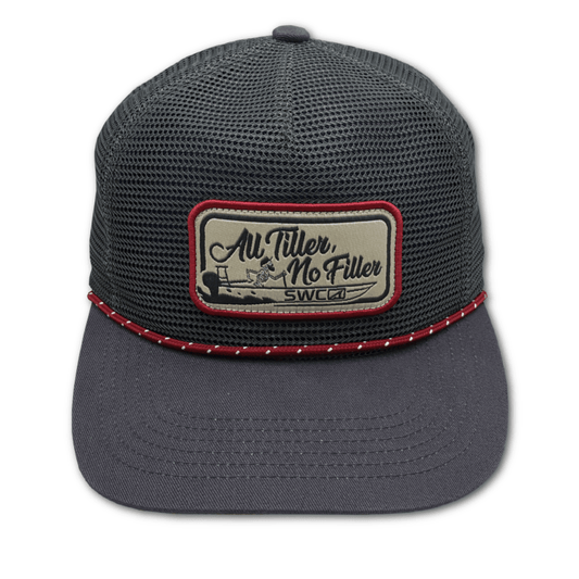 All Tiller, No Filler Hat Skinny Water Culture Charcoal Headwear Rivers and Glen Trading Co