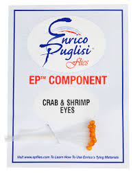 CRAB/SHRIMP EYES Enrico Puglisi AMBER - LA Fly Tying Rivers and Glen Trading Co