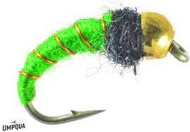 CADDIS LARVA Umpqua OLIVE 16 Flies Rivers and Glen Trading Co