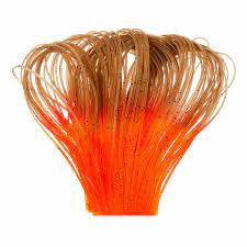 BARRED FIRE TIP SILI LEGS Wapsi LIGHT PUMPKIN / ORANGE T Fly Tying Rivers and Glen Trading Co