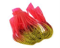 BARRED FIRE TIP SILI LEGS Wapsi HOPPPER YELLOW / RED TIP Fly Tying Rivers and Glen Trading Co
