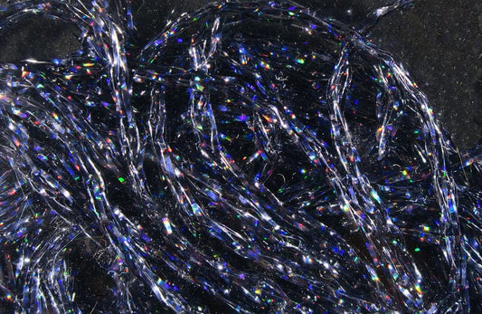 Diamond Braid Hareline Dubbin Holographic Black Fly Tying Rivers and Glen Trading Co